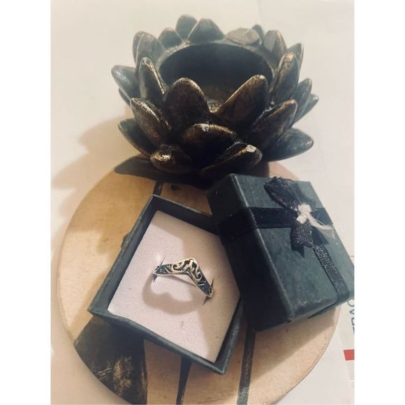 Silver tribal boho CROWN RING - Picture 5 of 5